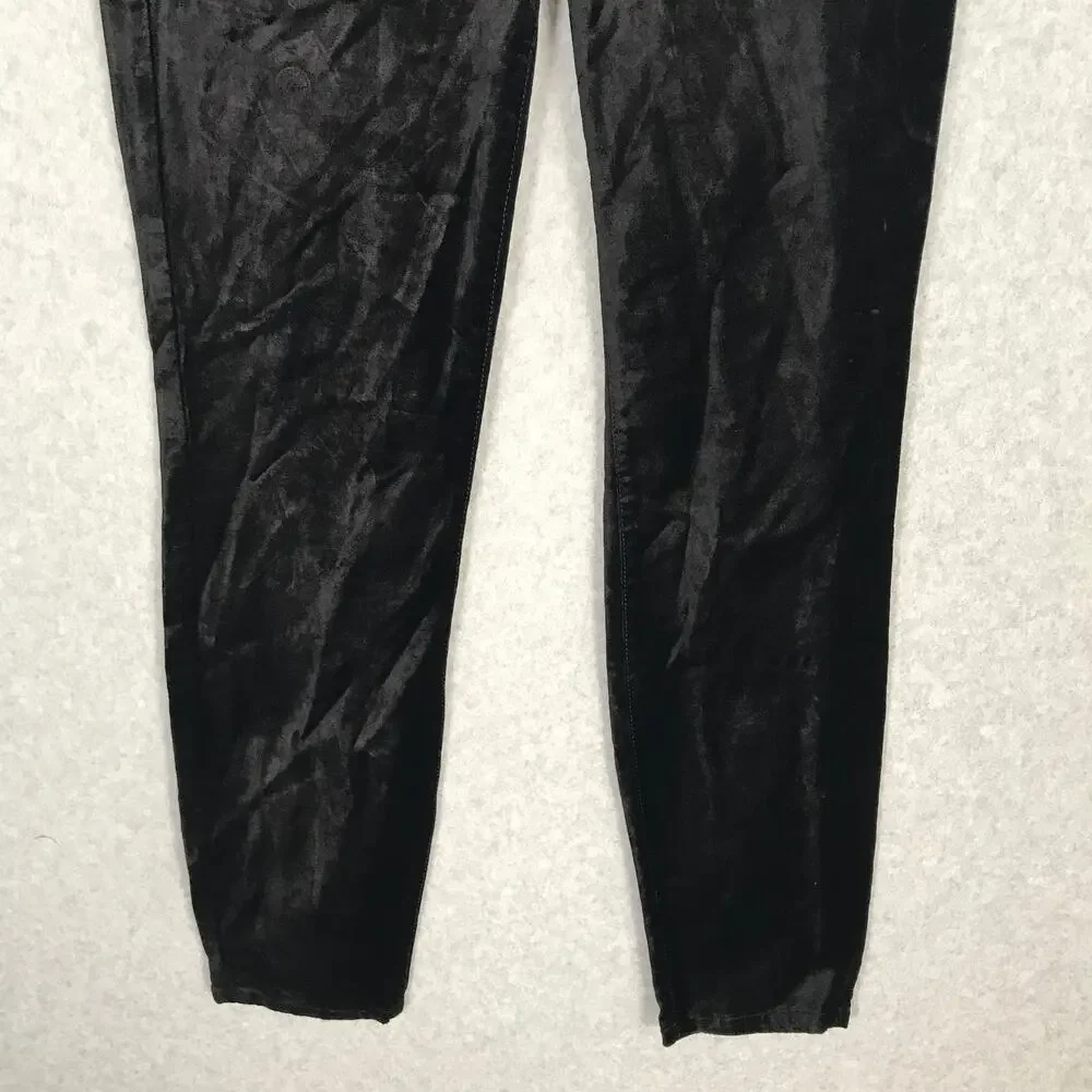 7 For All Mankind Velvet Pants‎ Size 25 Black Victorian Academia Whimsigoth Dark